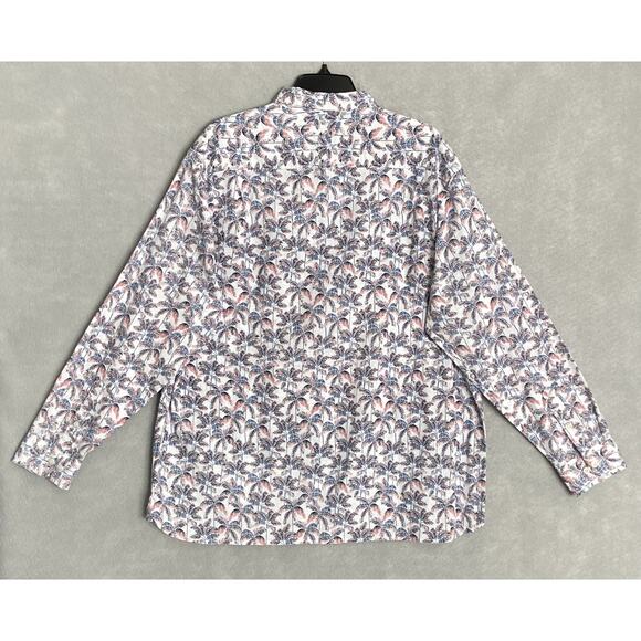 Caribbean Roundtree & Yorke Men's XL Button-Up Casual Shirt Tropical Print NEW - Picture 5 of 12